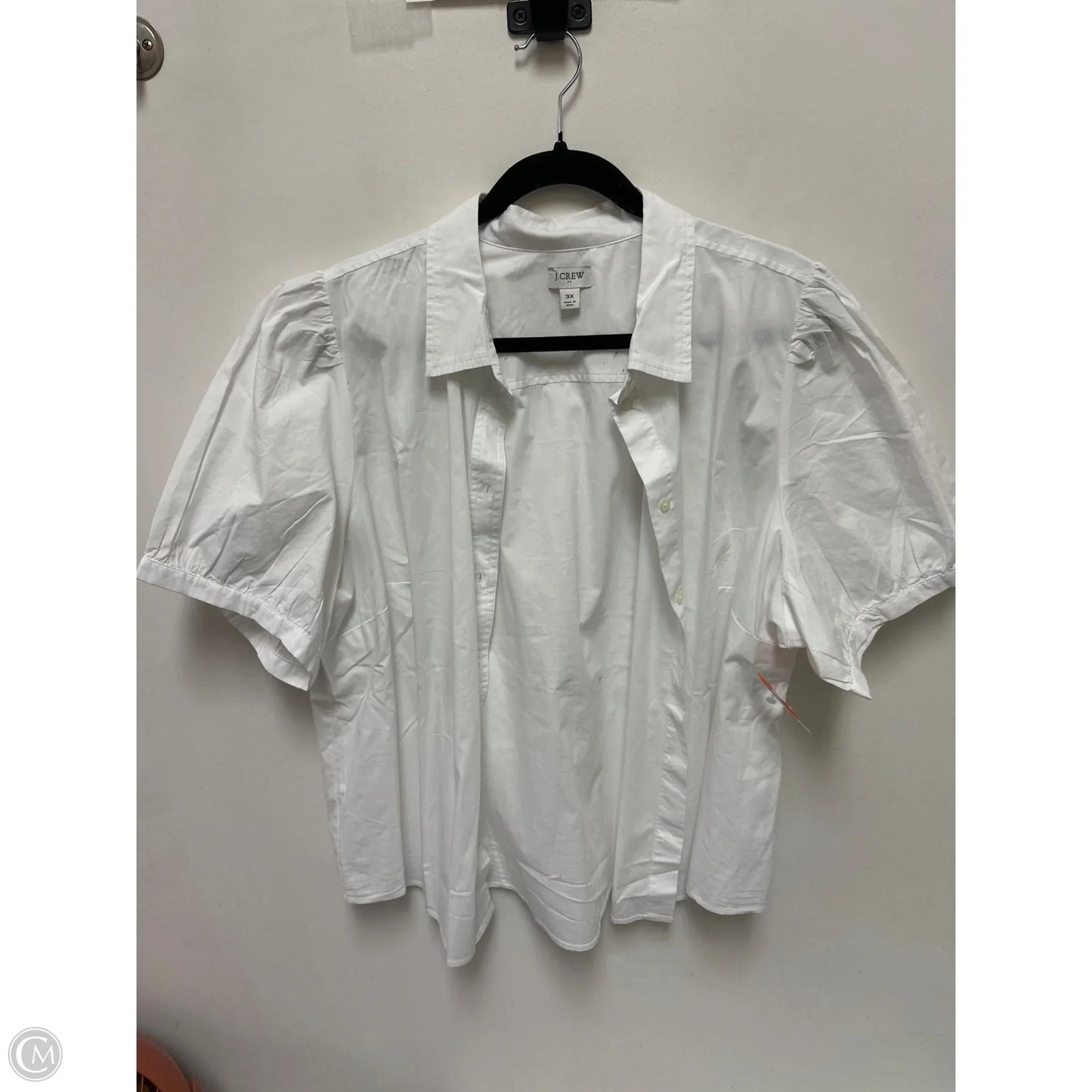 Blouse Short Sleeve By J. Crew In White, Size: 3x