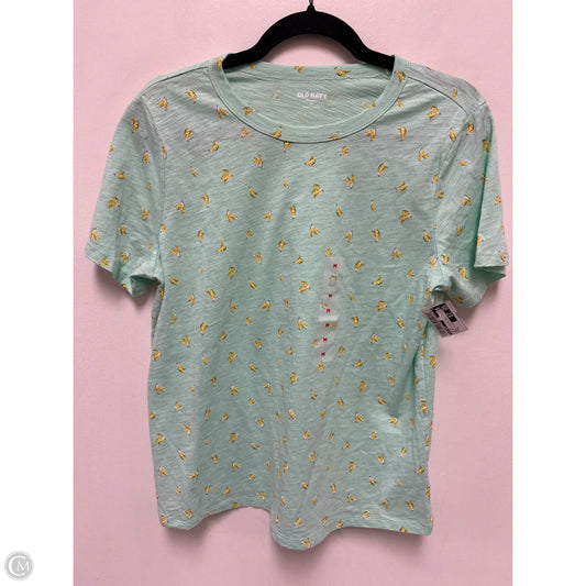 Top Short Sleeve By Old Navy In Green & Yellow, Size: M