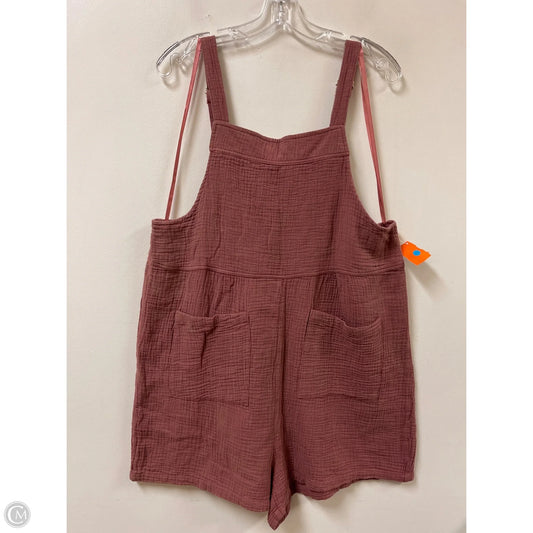 Romper By Pink Lily In Mauve, Size: Xl