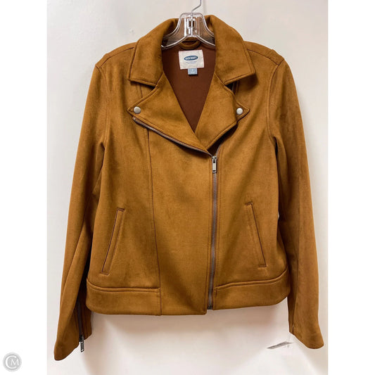 Jacket Moto By Old Navy In Brown, Size: M