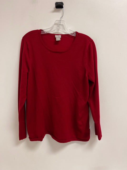 Top Long Sleeve By Chicos In Red, Size: L