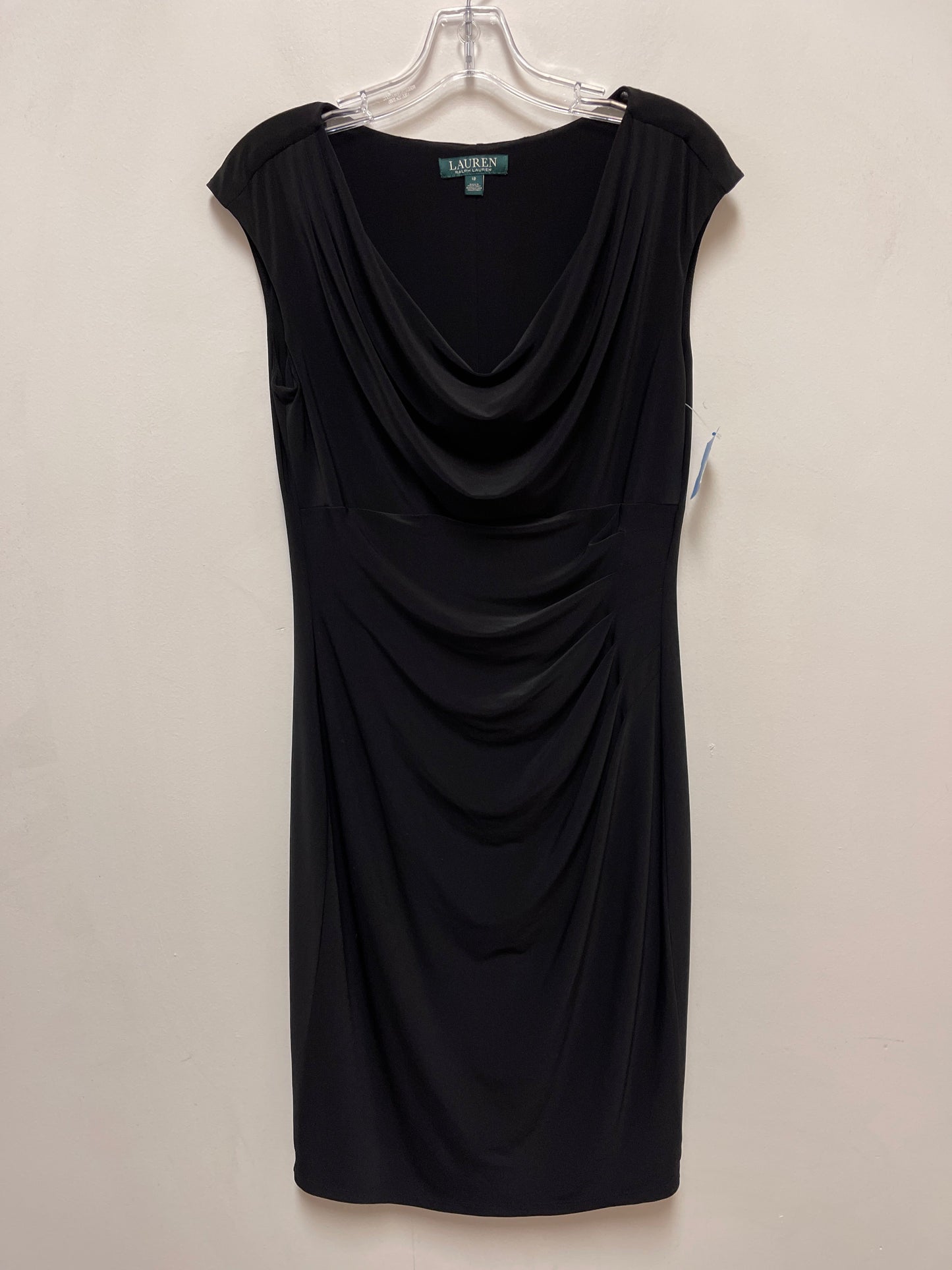 Dress Casual Midi By Lauren By Ralph Lauren In Black, Size: L