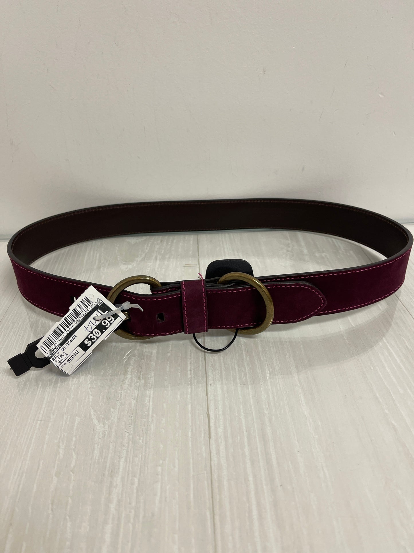 Belt Designer By Coach, Size: Medium