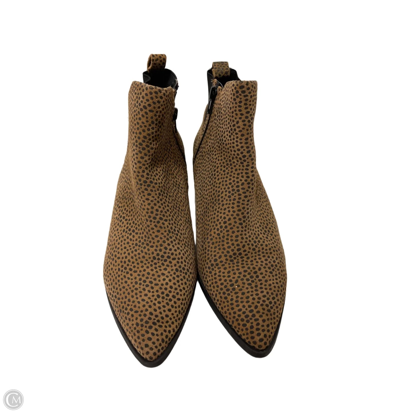 Boots Ankle Heels By Crown Vintage In Animal Print, Size: 8.5