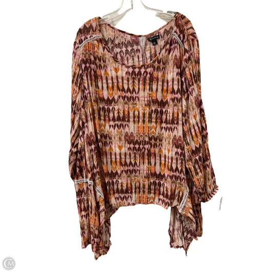 Top Long Sleeve By New Directions In Multi-colored, Size: 2x