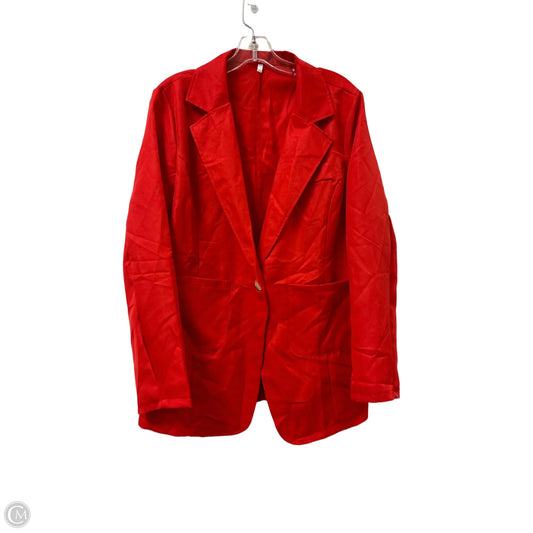 Blazer By Clothes Mentor In Red, Size: 1x