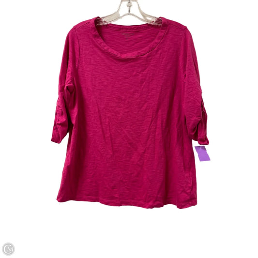 Top Long Sleeve By Coldwater Creek In Pink, Size: Xl