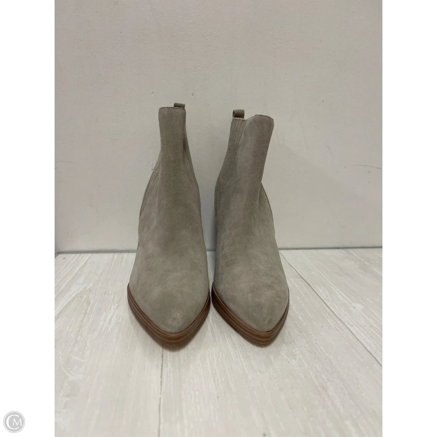 Boots Leather By Marc Fisher In Grey, Size: 8.5