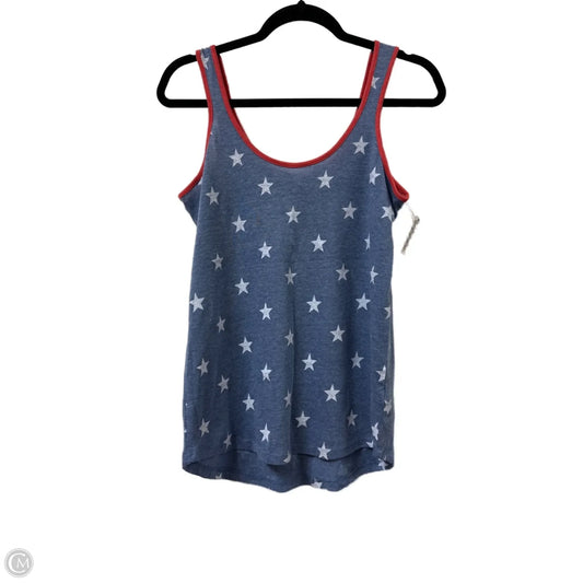 Top Sleeveless By Alternative In Blue Red & White, Size: S