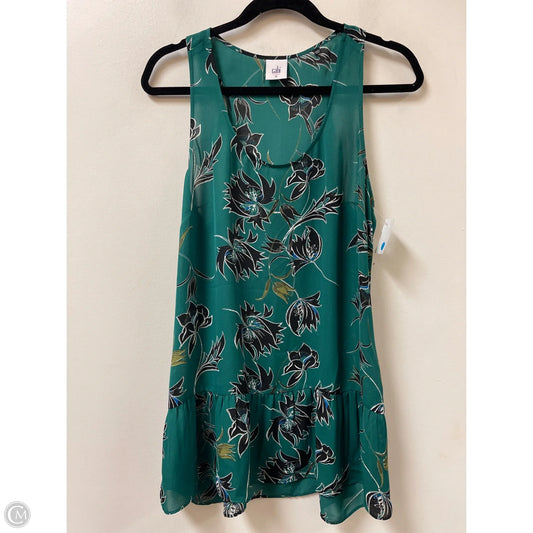 Top Sleeveless By Cabi In Green, Size: M