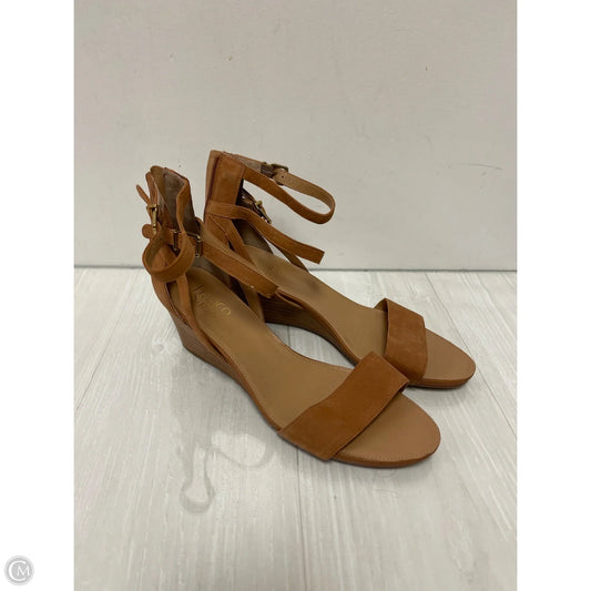 Shoes Heels Wedge By Franco Sarto In Brown, Size: 10