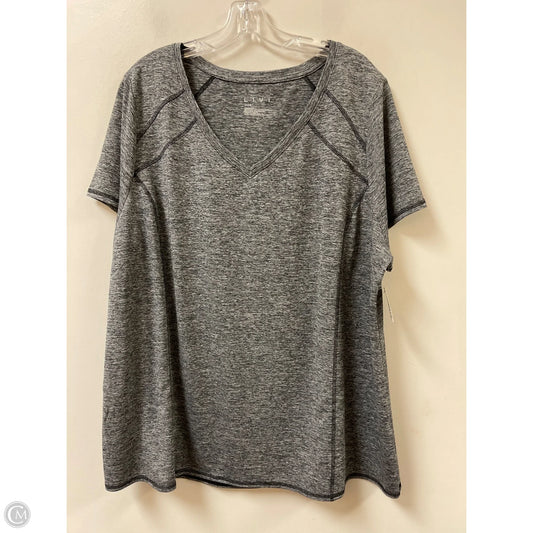 Athletic Top Short Sleeve By Livi Active In Grey, Size: 3x