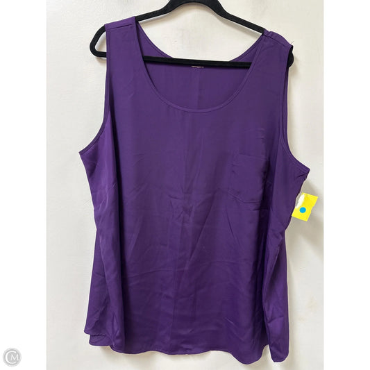 Top Sleeveless By Clothes Mentor In Purple, Size: 3x