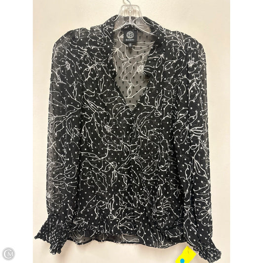 Top Long Sleeve By Bobeau In Black, Size: M