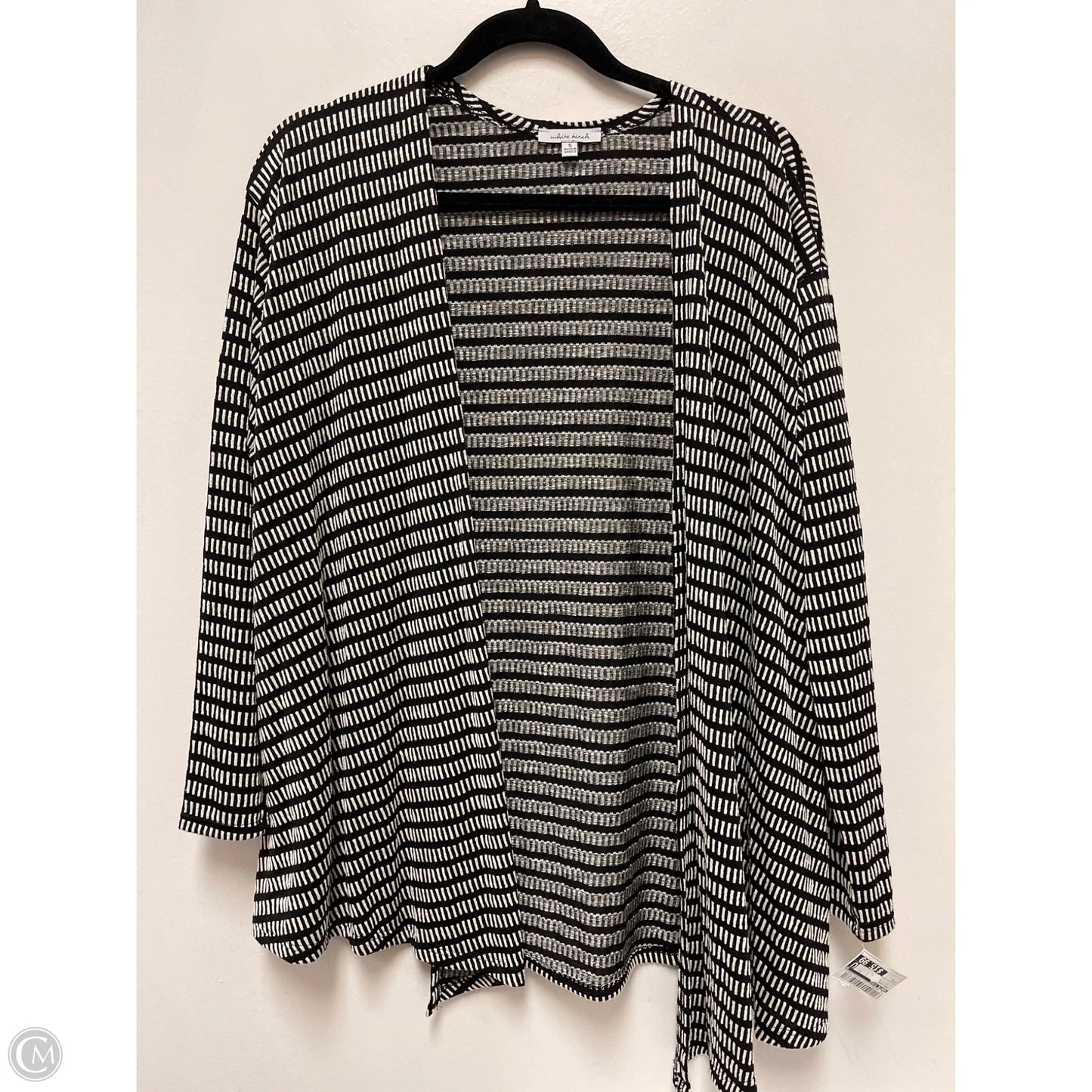 Cardigan By White Birch In Black & Cream, Size: S