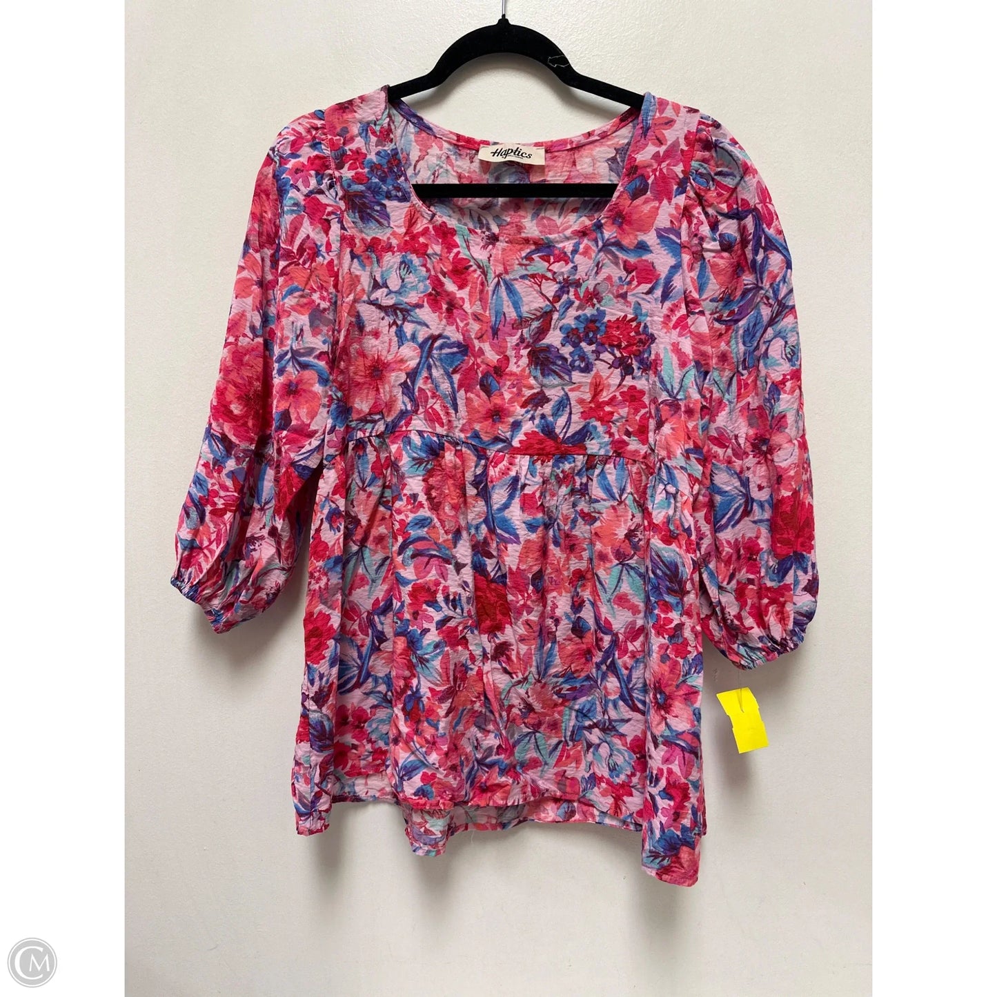 Top Short Sleeve By Haptics In Floral Print, Size: M