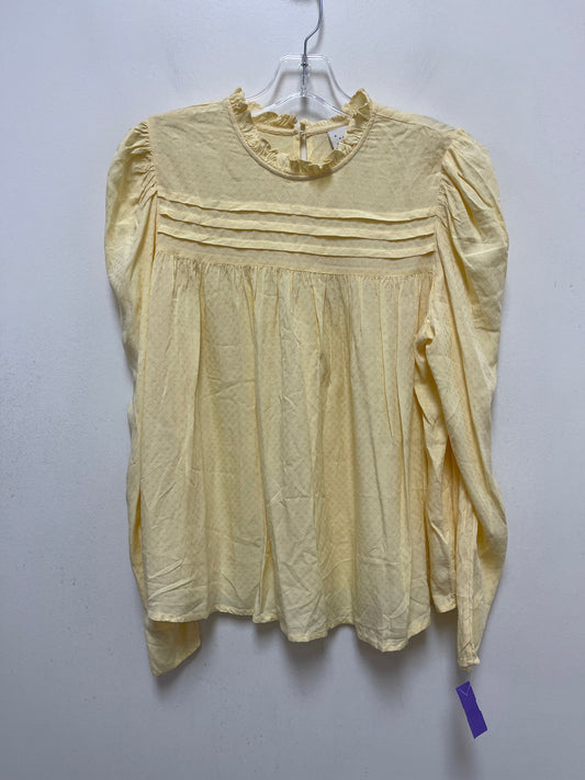 Yellow Top Long Sleeve A New Day, Size M