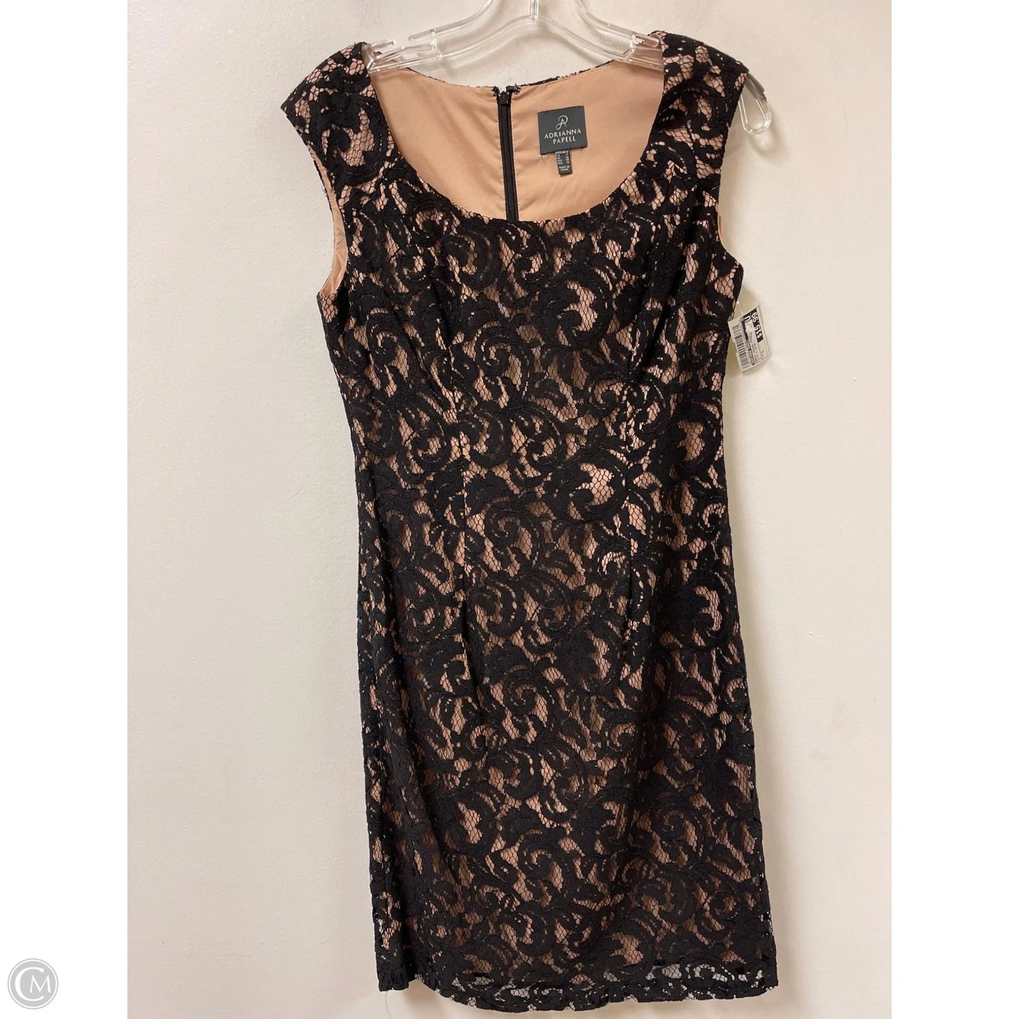 Dress Casual Midi By Adrianna Papell In Black & Cream, Size: S