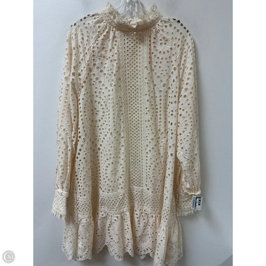 Dress Casual Midi By H&m In Cream, Size: L