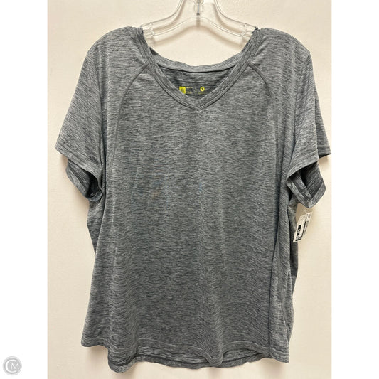 Athletic Top Short Sleeve By Xersion In Grey, Size: Xl