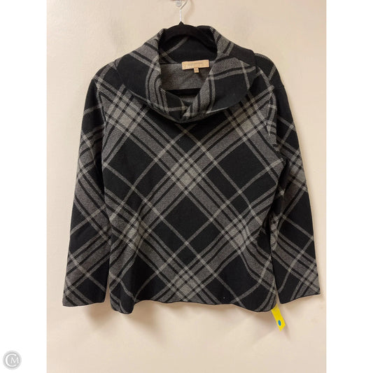 Sweater By Jones New York In Black & Grey, Size: L