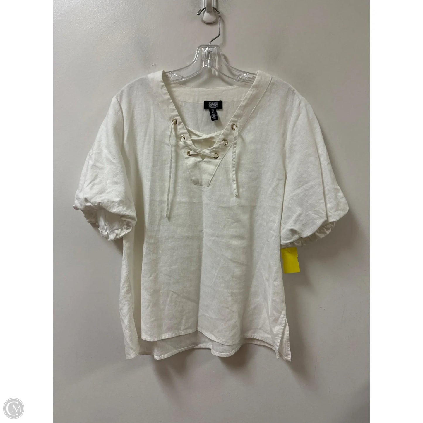 Top Long Sleeve By Jones New York In White, Size: L