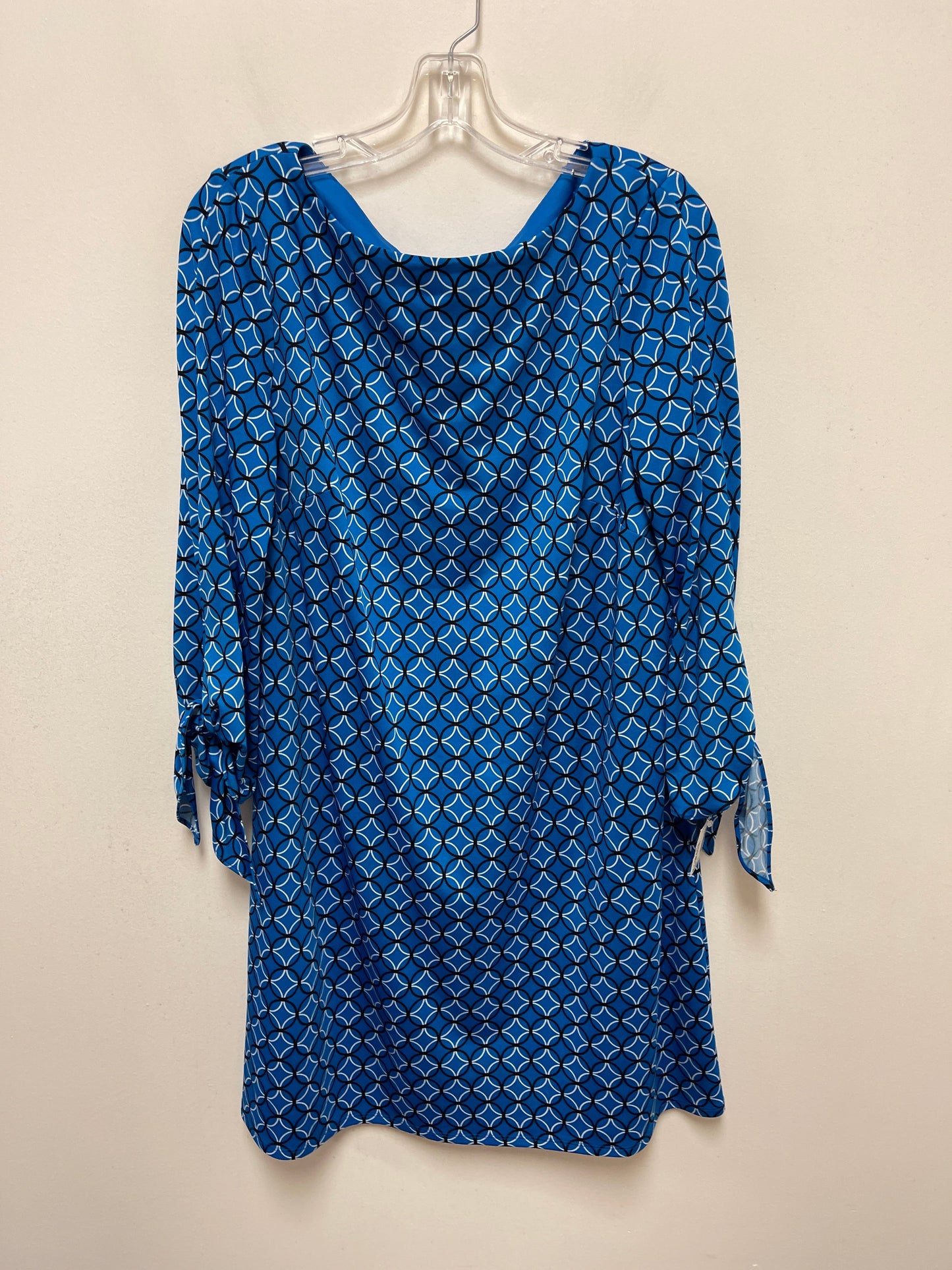 Blue Dress Casual Midi Tahari By Arthur Levine, Size M