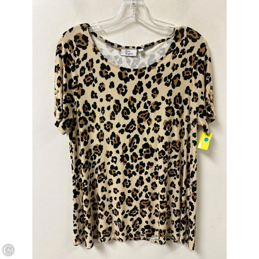 Top Short Sleeve By Kim Rogers In Animal Print, Size: M