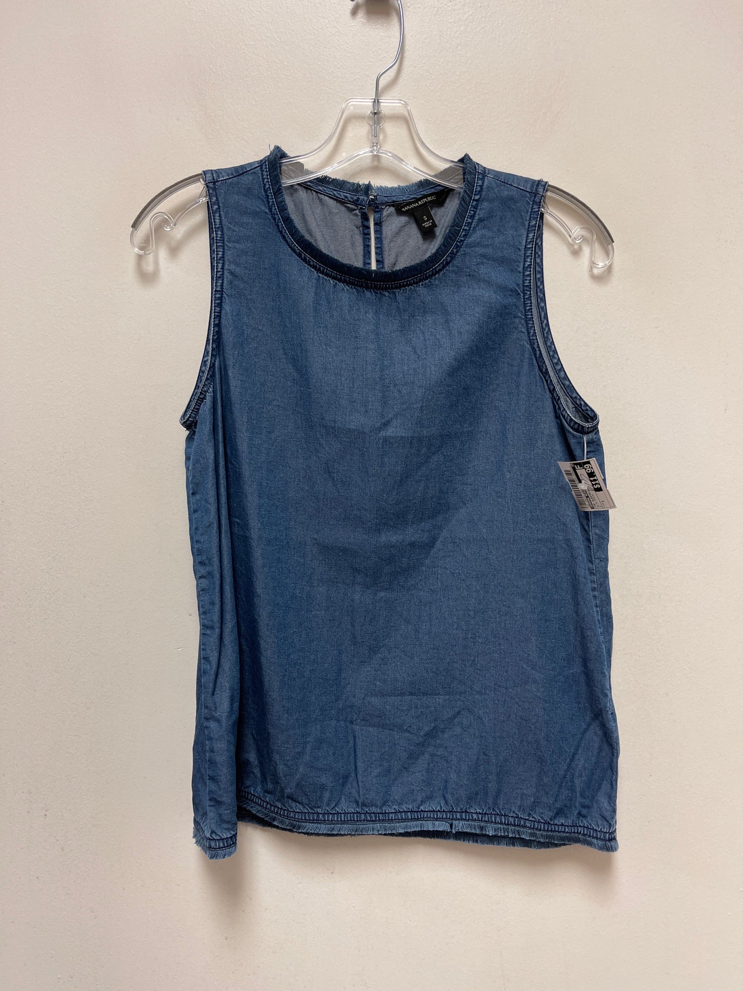 Blue Denim Top Sleeveless Banana Republic, Size S