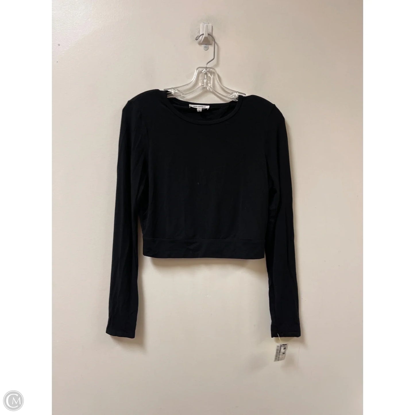 Top Long Sleeve By Good American In Black, Size: M