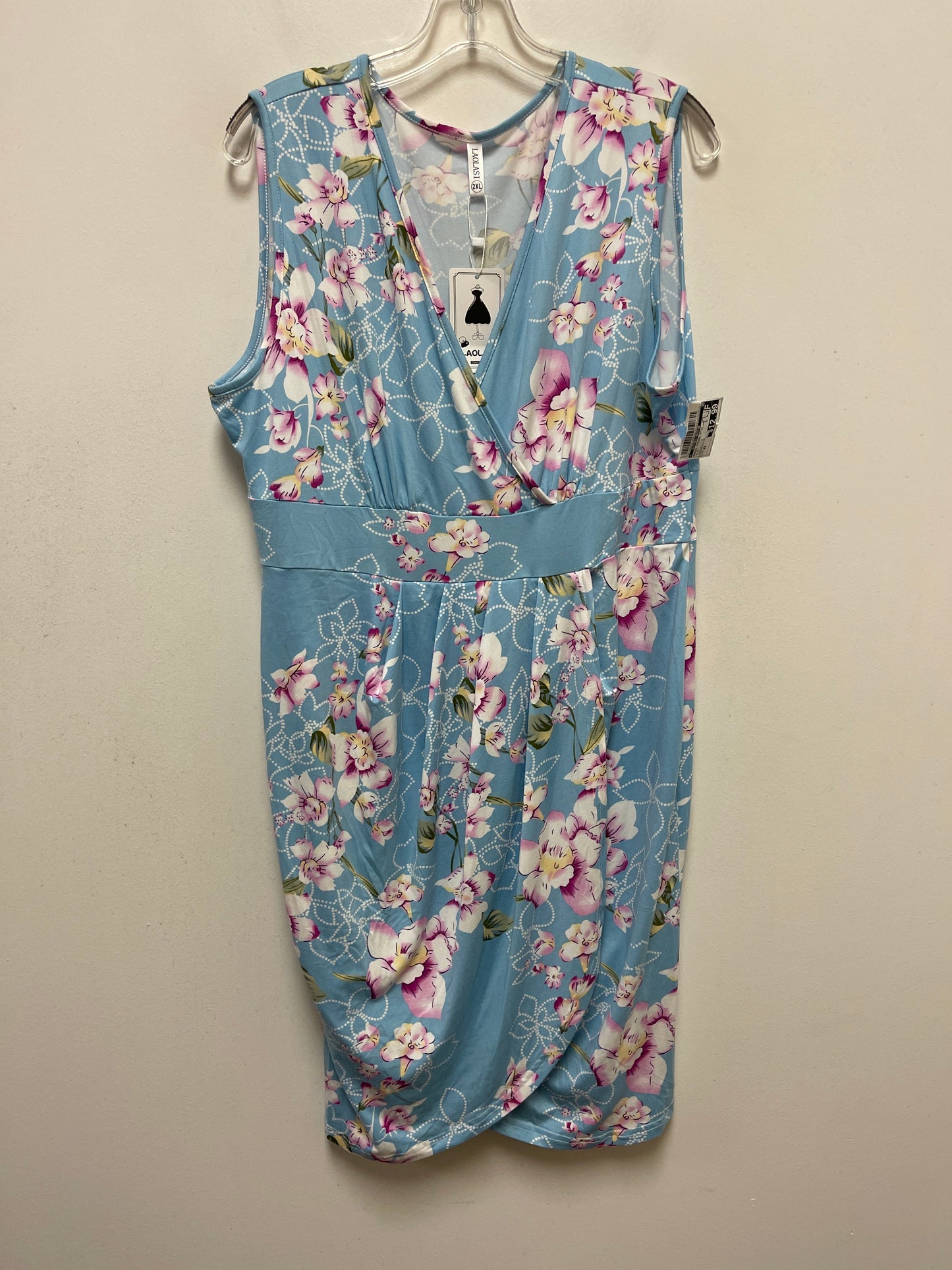 Blue Dress Casual Midi Clothes Mentor, Size 2x