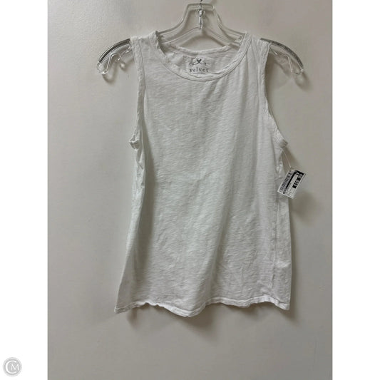 Top Sleeveless By Velvet In White, Size: S