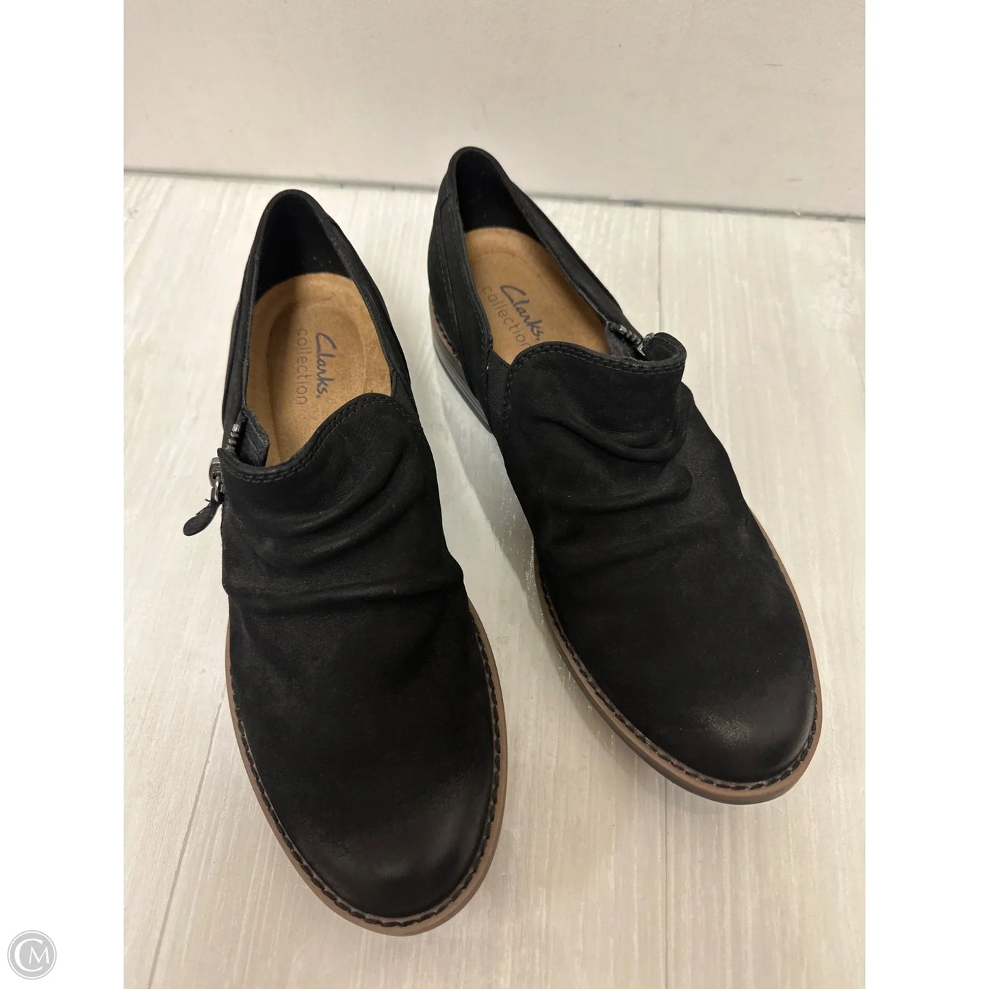 Shoes Flats By Clarks In Black, Size: 8.5