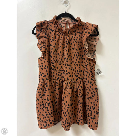 Top Short Sleeve By Entro In Animal Print, Size: S