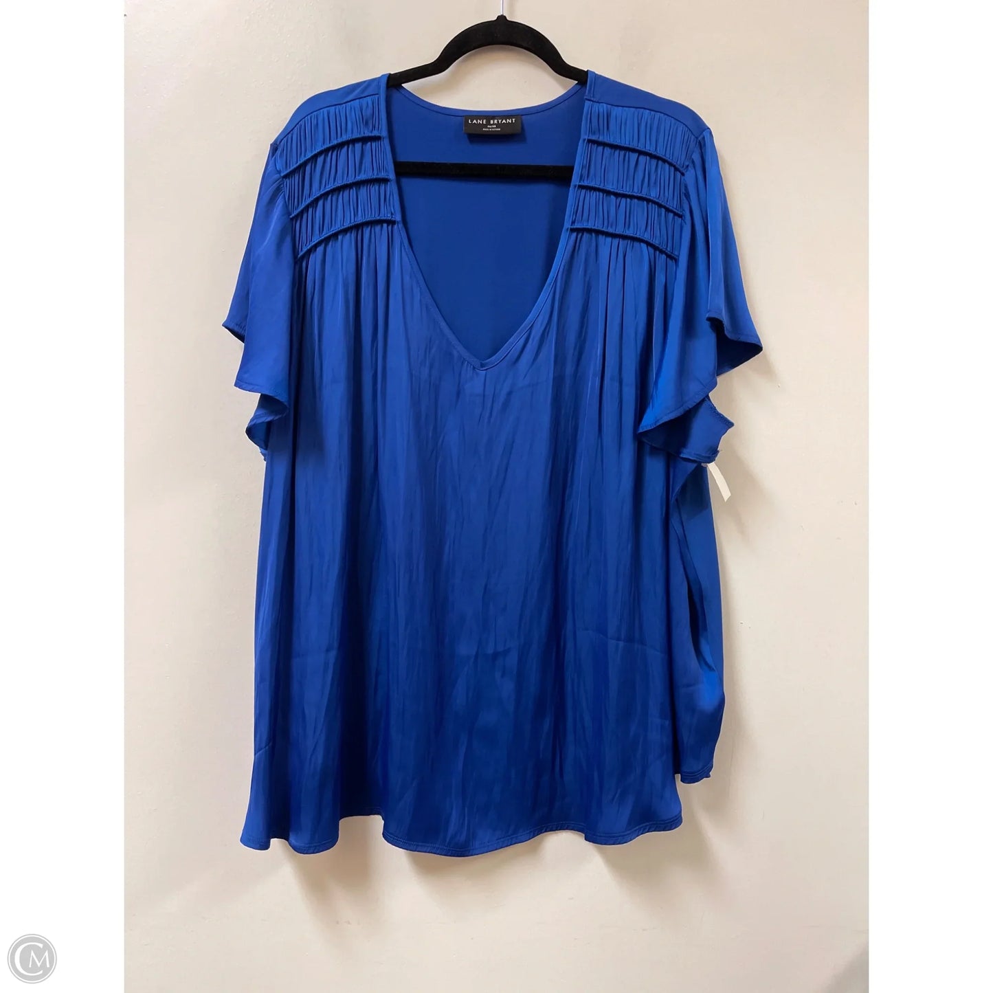 Top Short Sleeve By Lane Bryant In Blue, Size: 3x