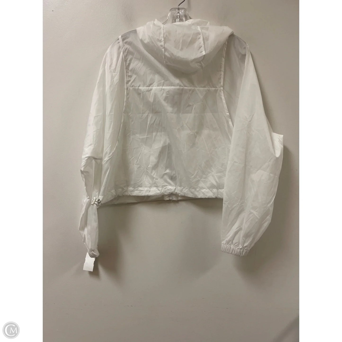 Athletic Jacket By Clothes Mentor In White, Size: 1x
