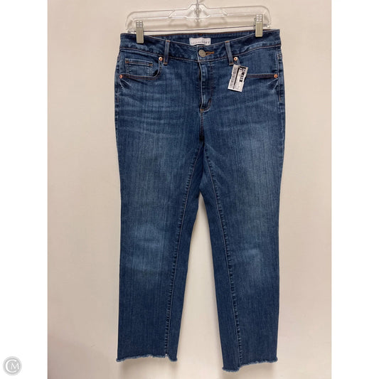 Jeans Straight By Loft In Blue Denim, Size: 8