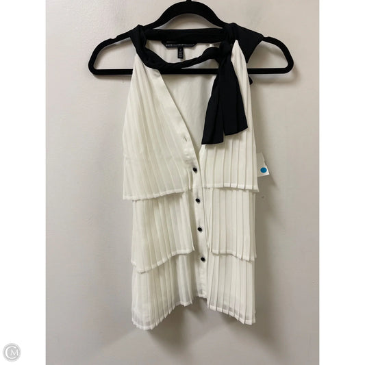 Blouse Sleeveless By White House Black Market In Black & White, Size: Xs