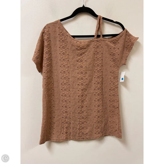 Top Short Sleeve By Clothes Mentor In Cream, Size: M