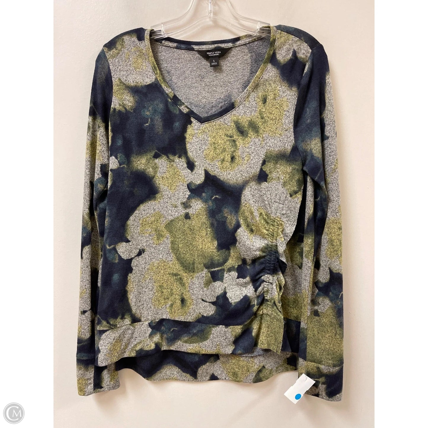 Top Long Sleeve By Simply Vera In Blue & Green, Size: S