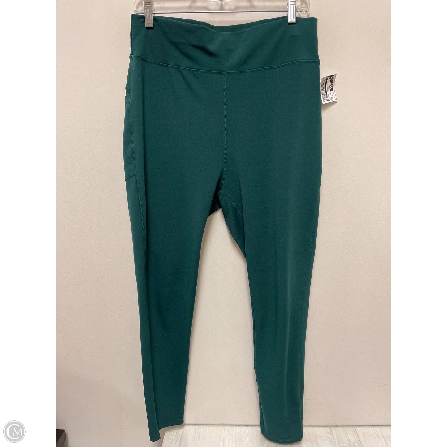 Athletic Leggings By Popfit In Green, Size: 2x