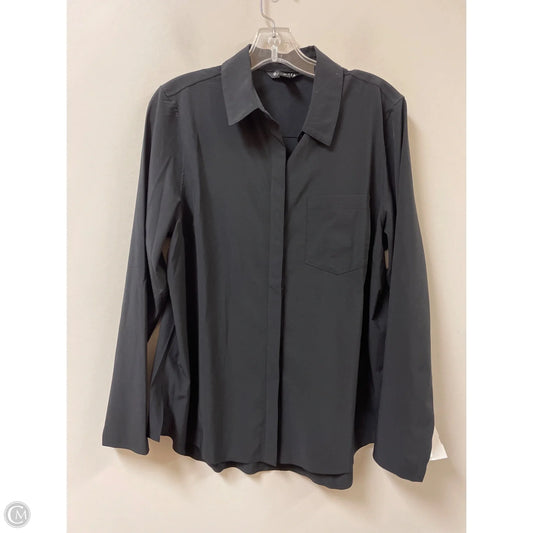Blouse Long Sleeve By Athleta In Black, Size: M