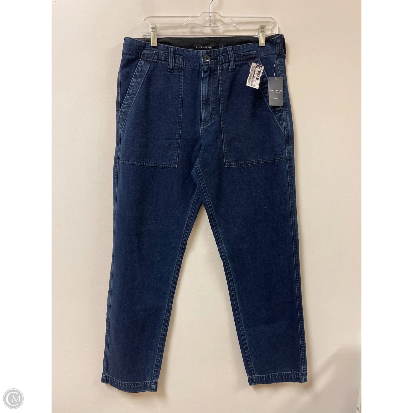 Jeans Straight By Lucky Brand In Blue Denim, Size: 12