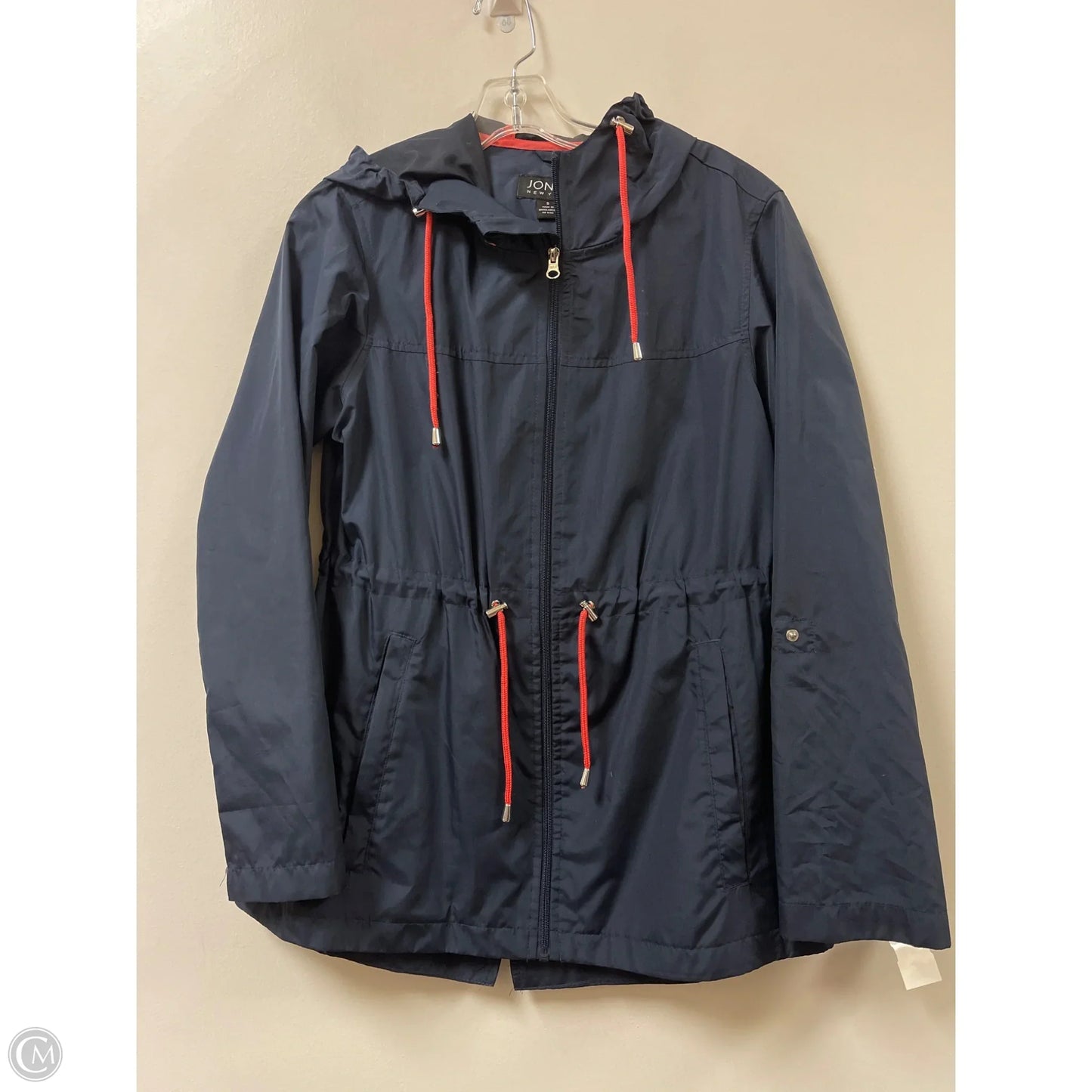 Jacket Windbreaker By Jones New York In Navy, Size: S