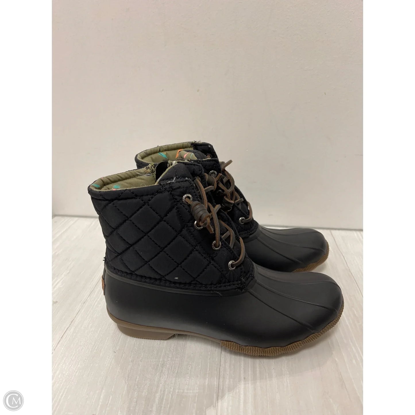 Boots Ankle Flats By Sperry In Black, Size: 7.5