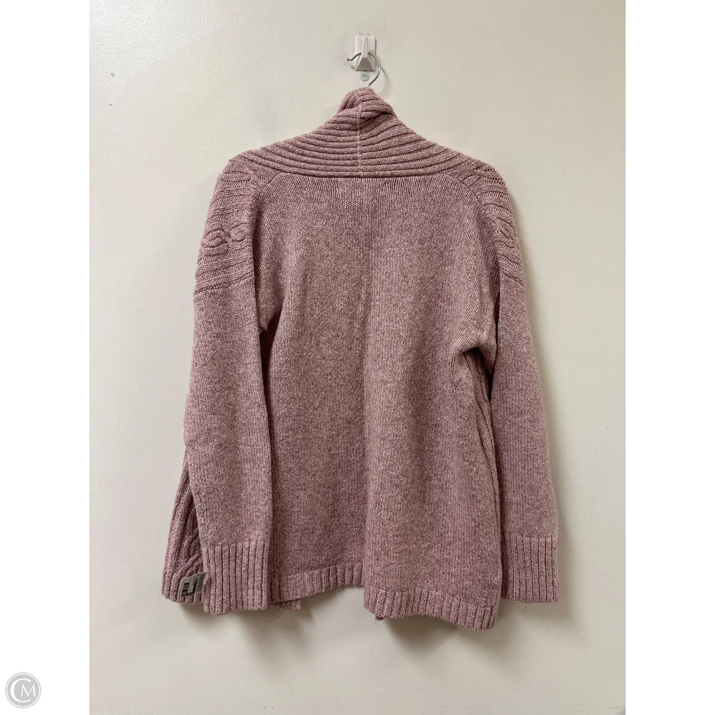 Sweater Cardigan By Eddie Bauer In Pink, Size: L