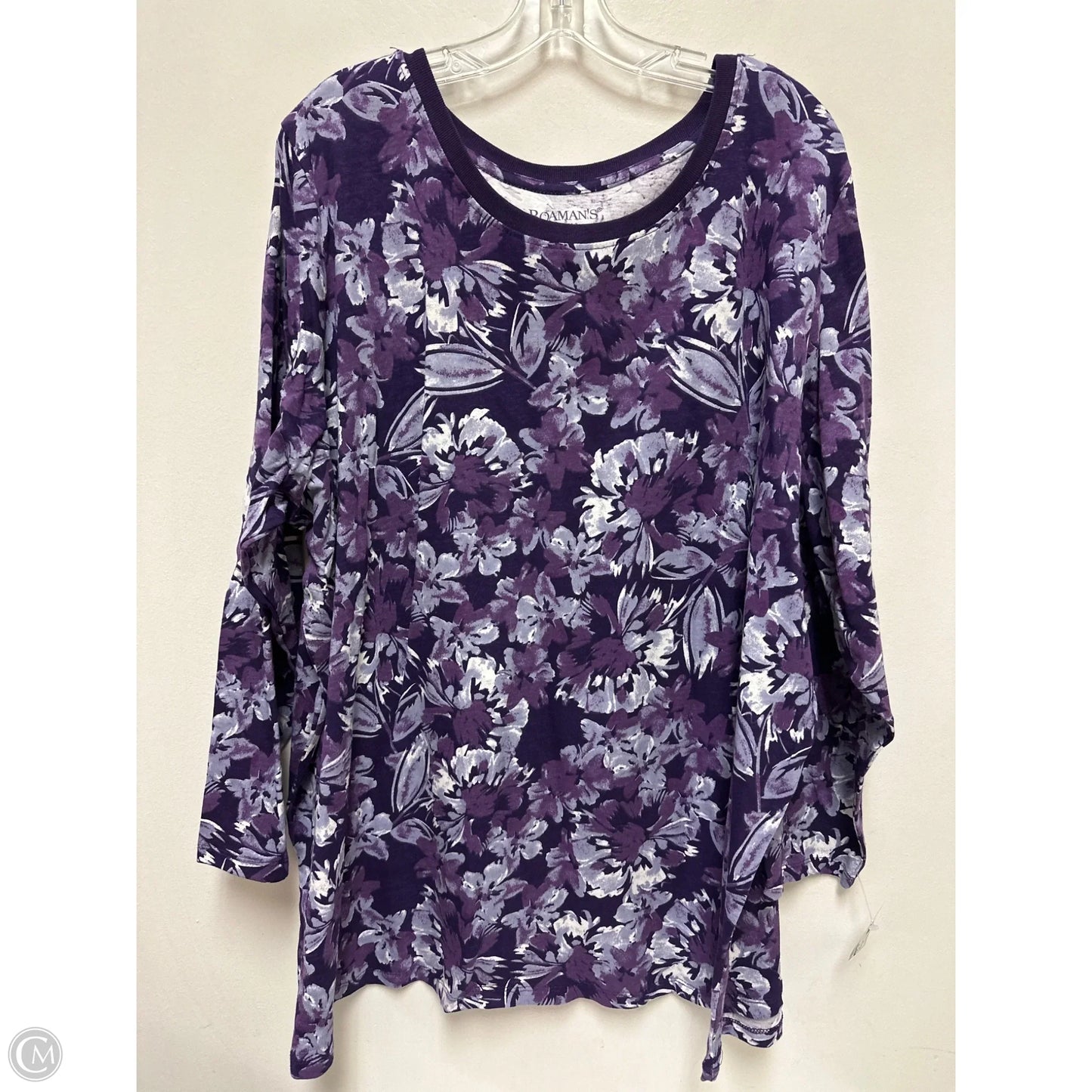 Top Long Sleeve By Romans In Purple, Size: 3x
