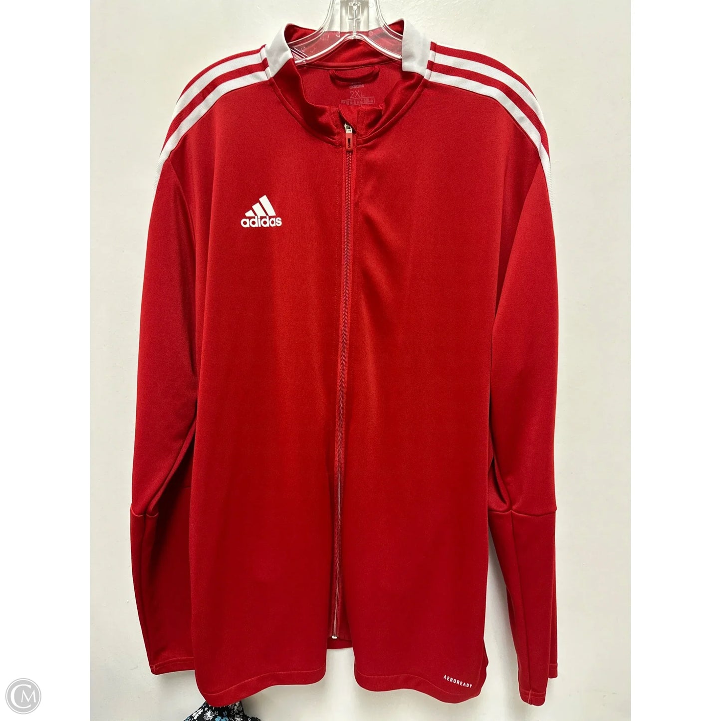 Athletic Jacket By Adidas In Red, Size: 2x
