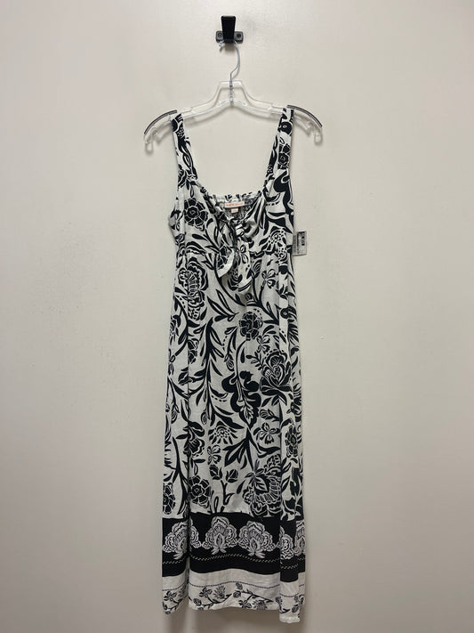 Black & White Dress Casual Midi Knox Rose, Size S
