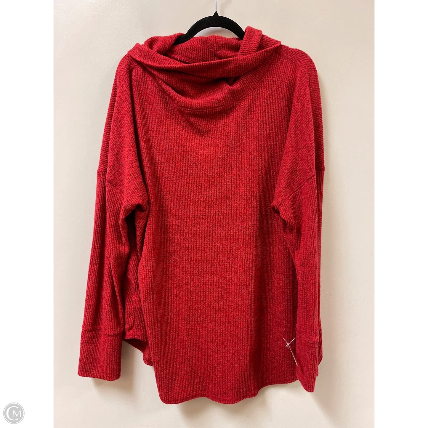 Top Long Sleeve By Time And Tru In Red, Size: 2x